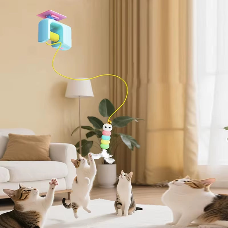 Interactive Cat Toys Electric Cat Yo-Yo Electric Smart Door Hanging Cat Balls Toy Self-Entertainment Cat Amusement Artifact
